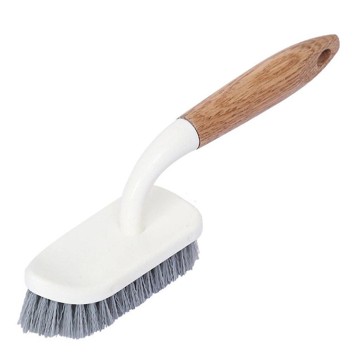 Perie de curatare, alb, 23.5x5.3x3.8cm, maner lemn
