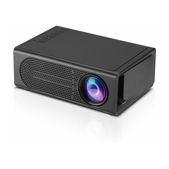 Преносим LED HD 1080P видеопроектор, черен