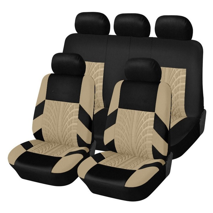 Huse auto set complet universal SUV camioneta sedan khaki fata spate