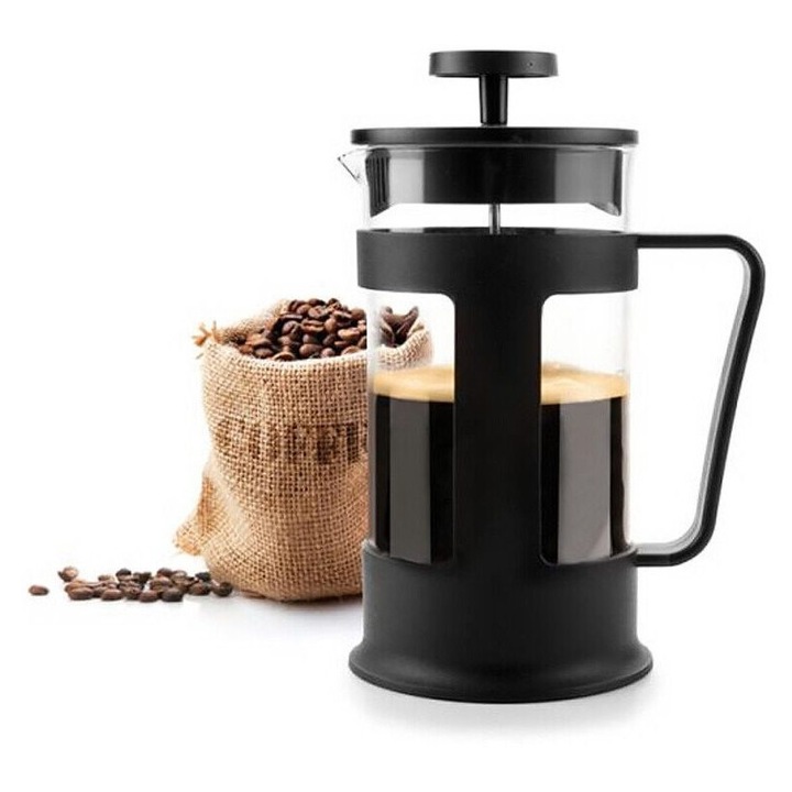 Cafetiera French Press 600ml sticla neagra