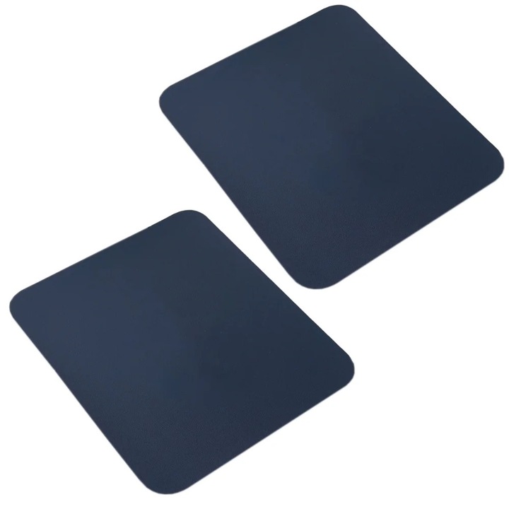 Set 2 mousepad din piele YANYXR BCS3230463, rezistent la apa, portabil, antiderapant, bleumarin