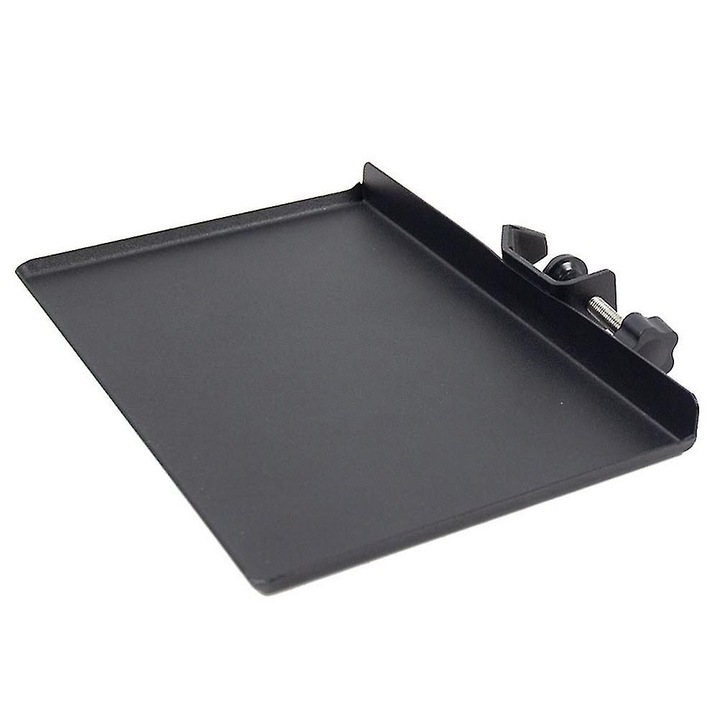 Suport microfon, negru, metalic, 20x13x2cm