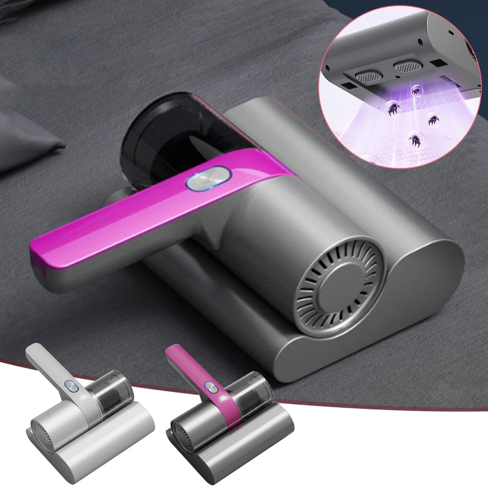 Aspirator fara fir YANYXR, sterilizator, alb mov, 180ml, 12V, 7500Pa