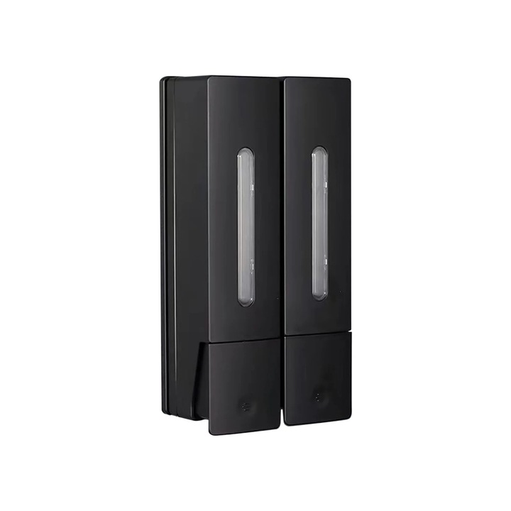 Dispenser sapun manual perete set 2 buc 400ml plastic 6.5x6.5x27cm