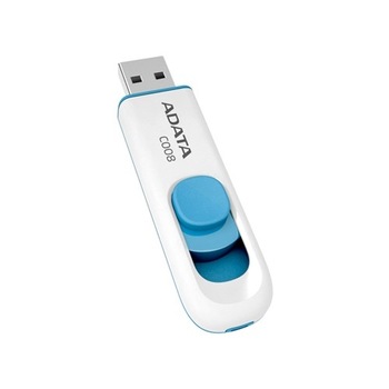 Memorie USB ADATA C008, 64GB, USB 2.0, Alb/Albastru Memorie USB ADATA C008, 64GB, USB 2.0, Alb/Albastru