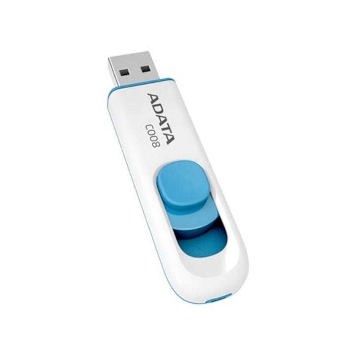 Memorie USB ADATA C008, 32GB, USB 2.0, Alb/Albastru