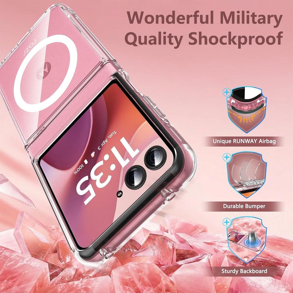 Carcasa transparenta slim rezistenta la zgarieturi pentru Motorola Razr 70 60 50 2026 2025 2024