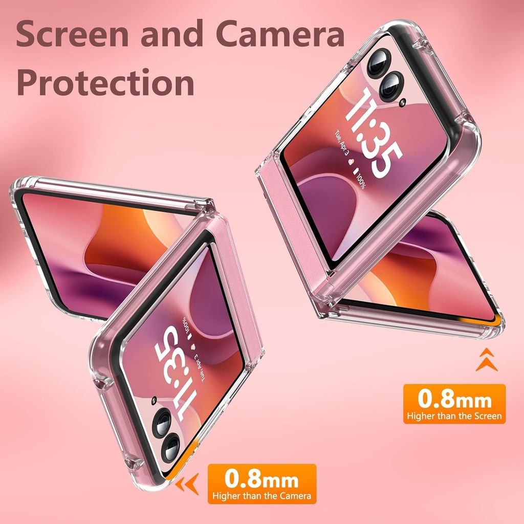 Carcasa transparenta slim rezistenta la zgarieturi pentru Motorola Razr 70 60 50 2026 2025 2024