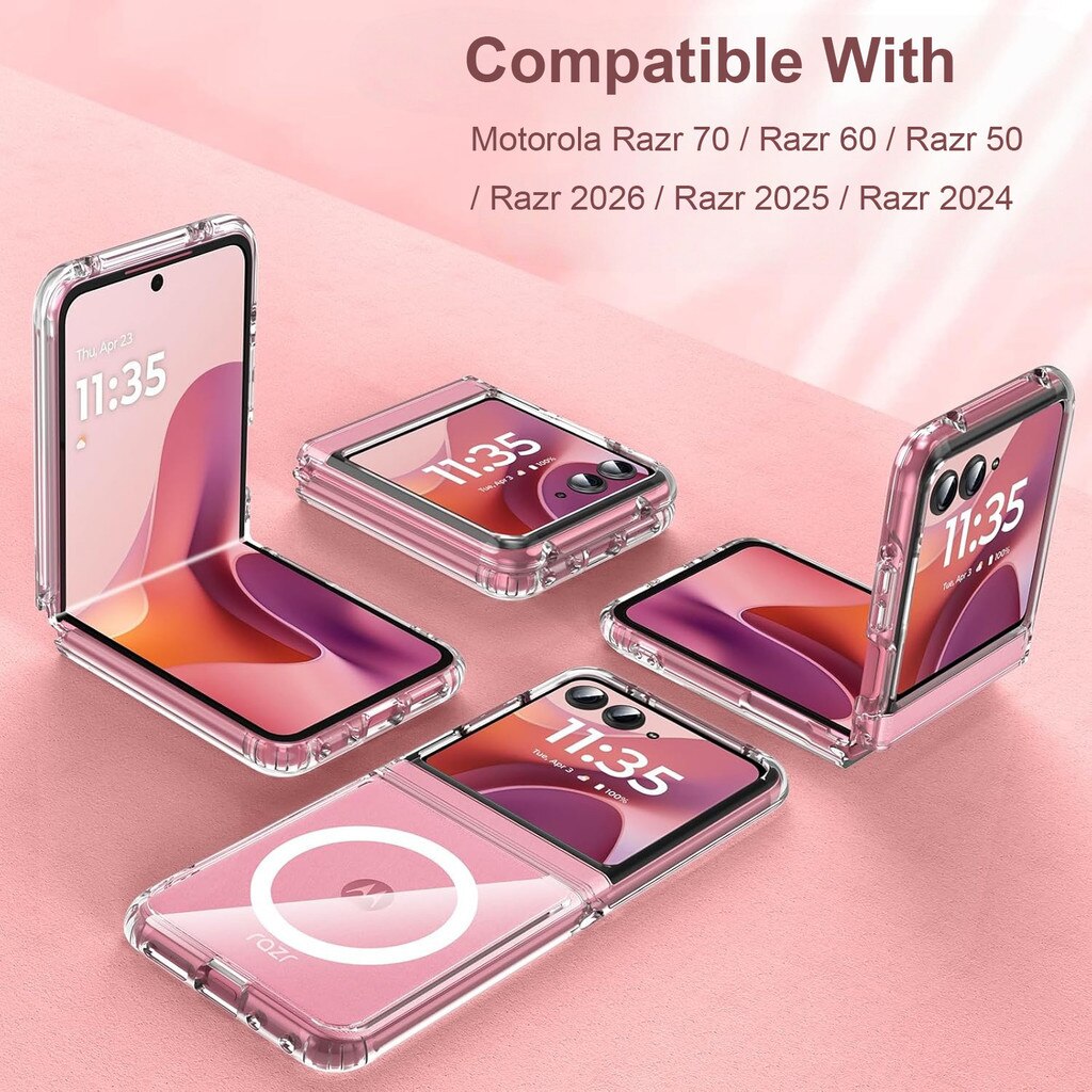 Carcasa transparenta slim rezistenta la zgarieturi pentru Motorola Razr 70 60 50 2026 2025 2024
