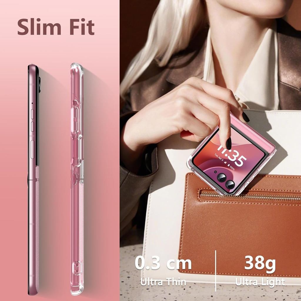 Carcasa transparenta slim rezistenta la zgarieturi pentru Motorola Razr 70 60 50 2026 2025 2024