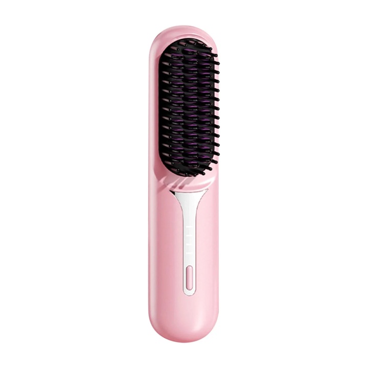 Pieptene de indreptat par wireless YANYXR ZY-399, 4 trepte temperatura, negru, 6.1x5.5x21.8cm