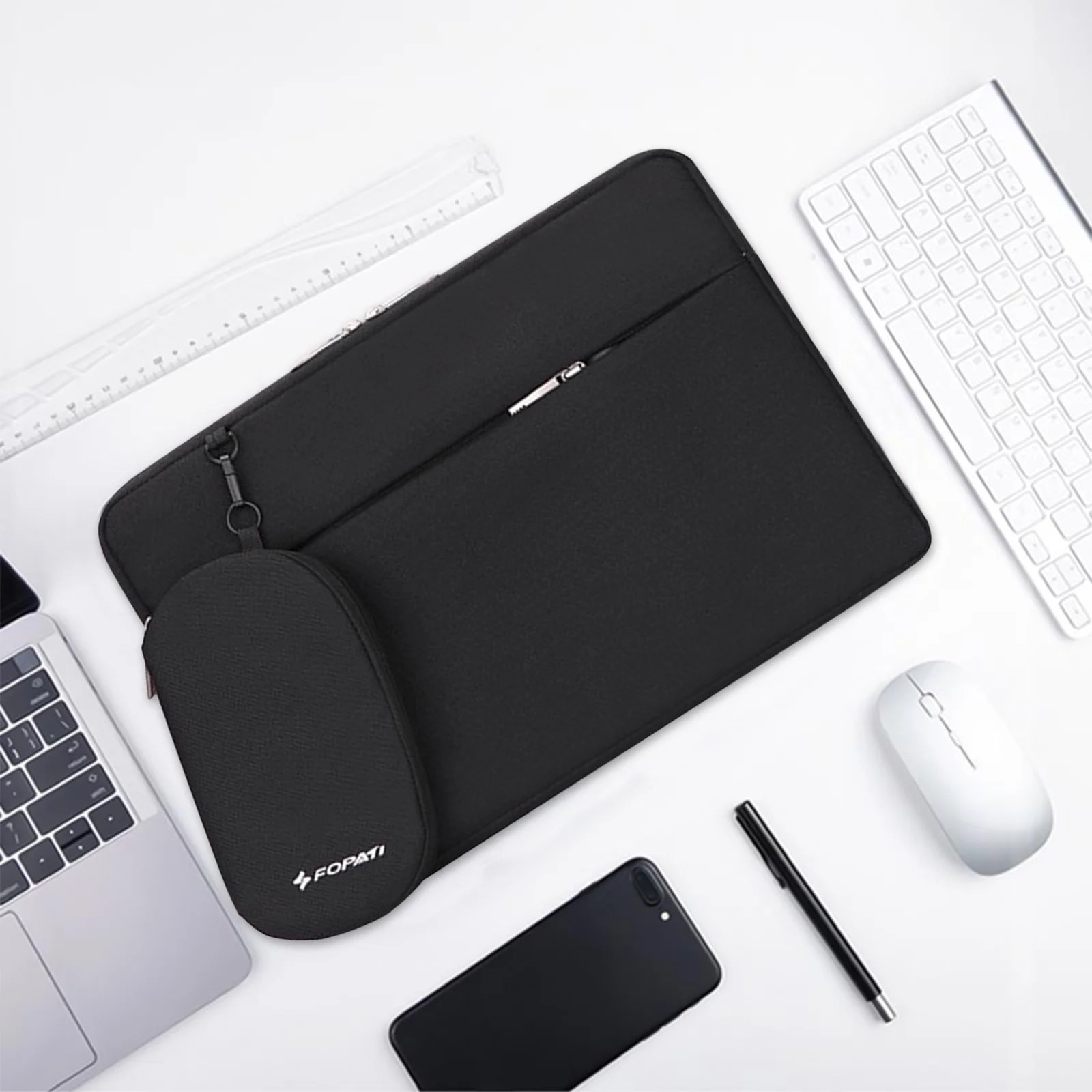 Geanta laptop YANYXR 13.3 inch negru 34.5x24x2cm usoara business casual
