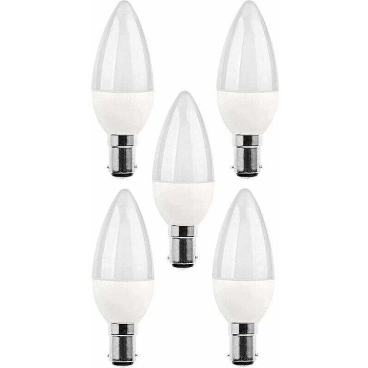 Set 5 becuri LED B15 5W 270lm 3000K alb cald 220V
