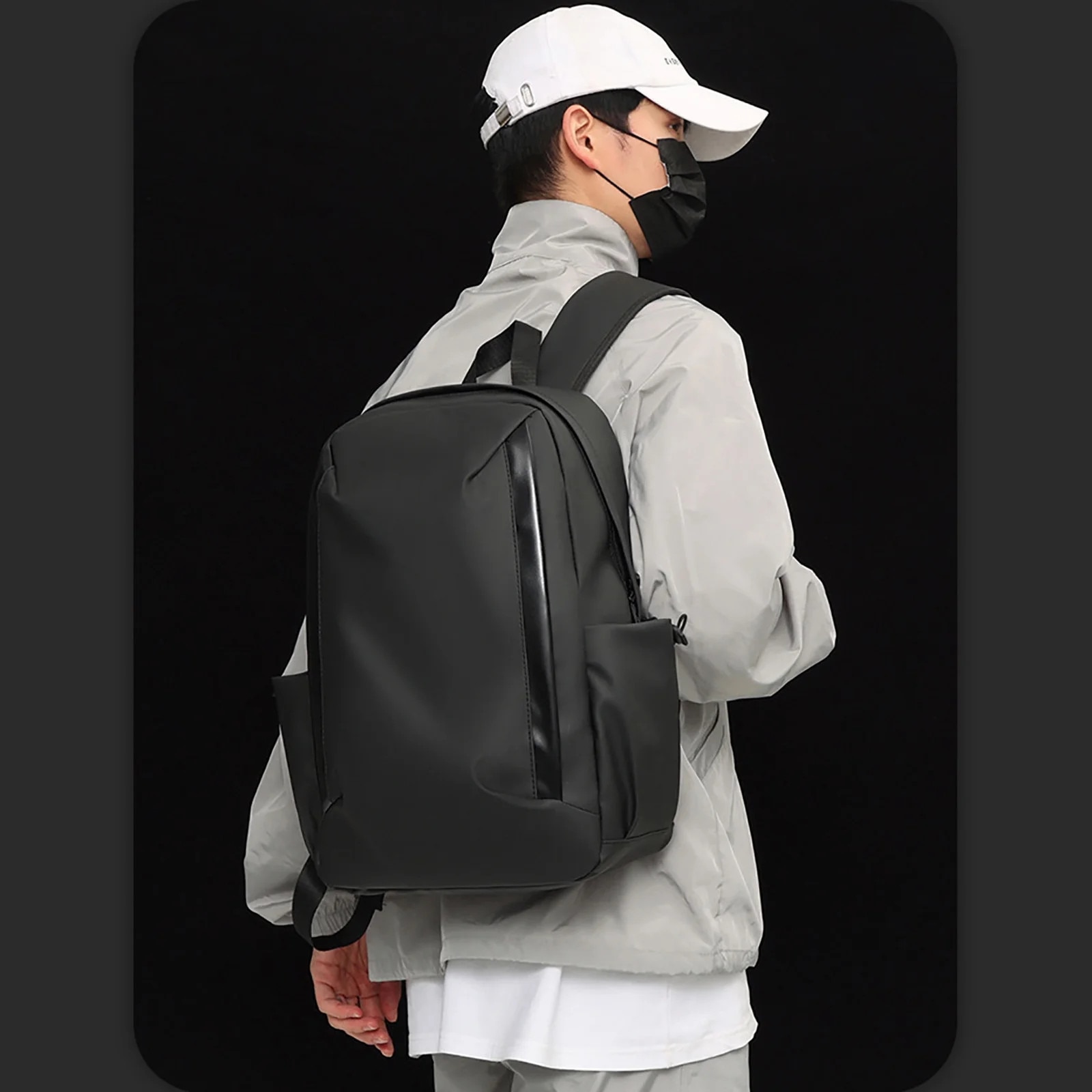 Rucsac laptop YANYXR, capacitate mare, negru, 32x43x14cm