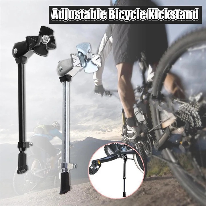 Cric bicicleta YANYXR aluminiu negru argintiu 28-36cm 230g
