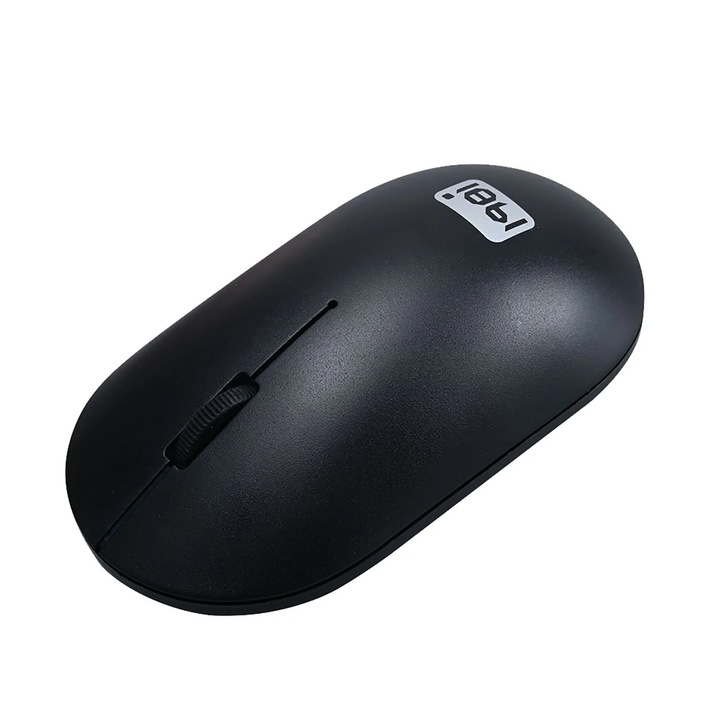 YANYXR vezeték nélküli egér, ergonomikus optikai, 1600DPI, fekete, kompakt