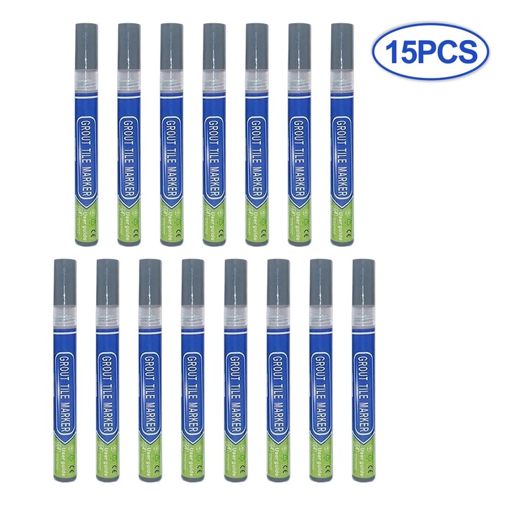 Set 15 markere pentru rosturi YANYXR, 60ml, gri, 2mm