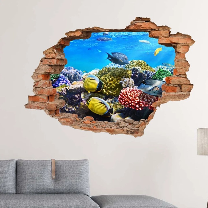 YANYXR 3D fal- és padlómatrica, PVC, 50x70cm, átlátszó