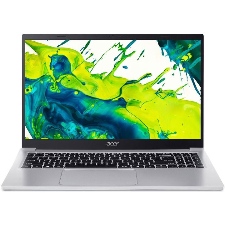 Laptop Acer Aspire Lite 15 AL15-33P cu procesor Intel Core 3 N355, 15.6'', FullHD, IPS, 16GB DDR5, 512GB SSD, Windows 11 Pro, Light Silver