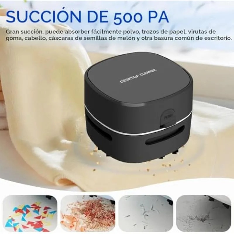 Aspirator de masa portabil, fara fir, putere 500Pa, mic, negru