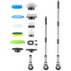 Perie electrica fara fir, 9 capete, telescopica, multicolor, 2500mAh