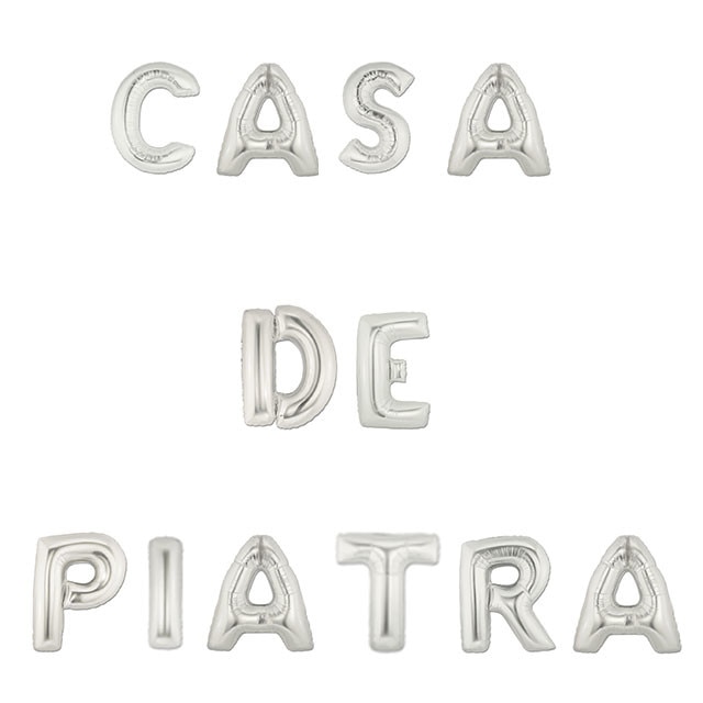 Set baloane folie silver CASA DE PIATRA