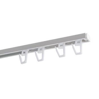 Sina aluminiu 150 cm, gri, 1 canal, accesorii incluse, prindere pe tavan, pentru perdea si draperie, KIT COMPLET Sina aluminiu 150 cm, gri, 1 canal, accesorii incluse, prindere pe tavan, pentru perdea si draperie, KIT COMPLET