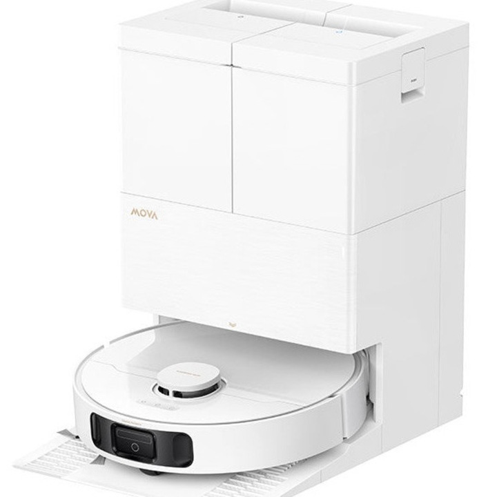 Aspirator robot cu mop MOVA E50 Pro Ultra Robot Vacuum, 30.000 Pa, 5.200mAh, 200 min, MaxiReach™, statie inteligenta, White