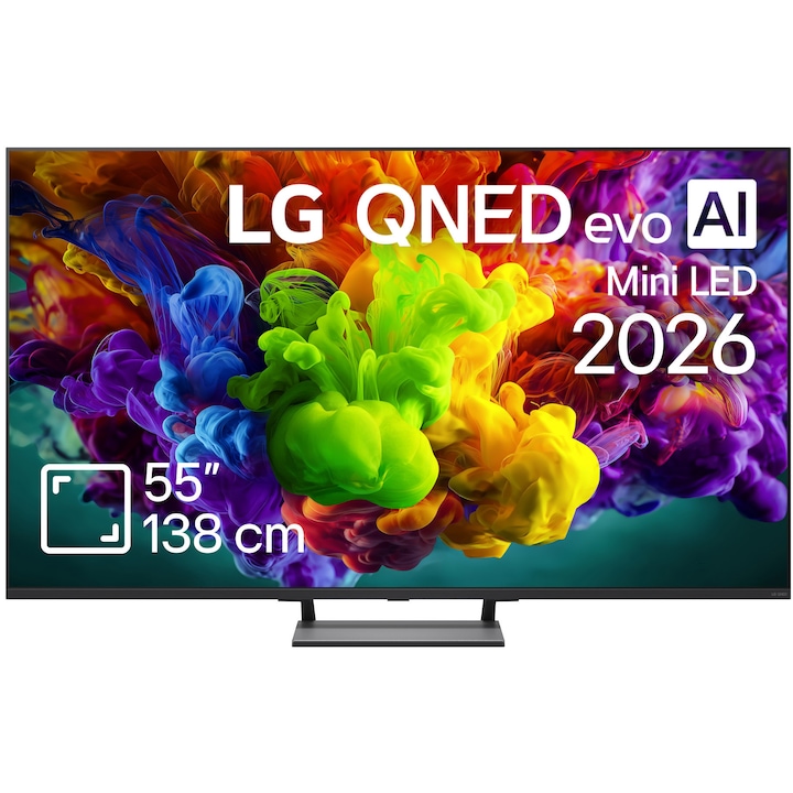Televizor LG QNED Evo Mini LED 55QNED93B6A, 139 cm, Smart, 4K Ultra HD, 165 Hz, Clasa G (Model2026)