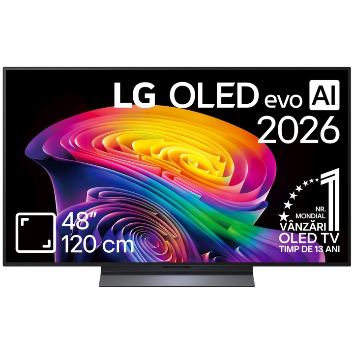 Televizor LG OLED Evo 48C62LA, 121 cm, Smart, 4k Ultra HD, 165 Hz, Clasa E (Model 2026)