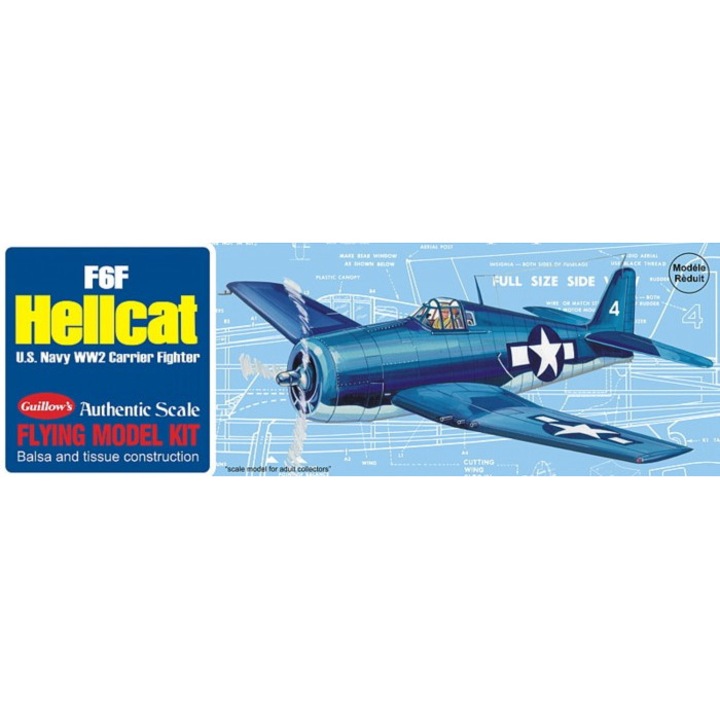 Аеромодел за свободен полет GRUMMAN F6F HELLCAT KIT (420 мм)
