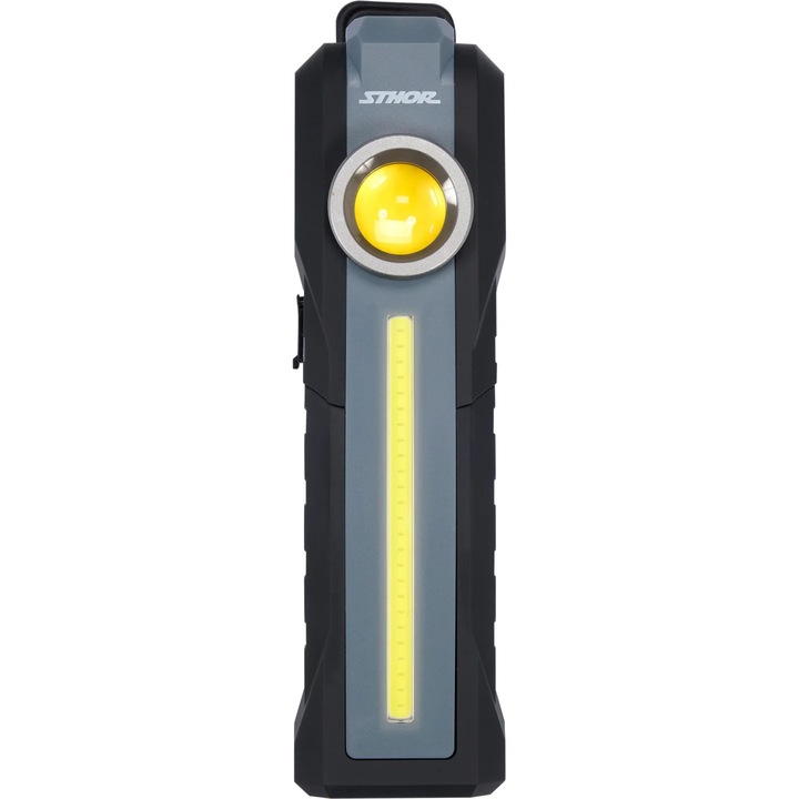 MAMUTH zseblámpa, 3W Power-LED, 5W COB, 1500 mAh, IP20, 155x35x42mm