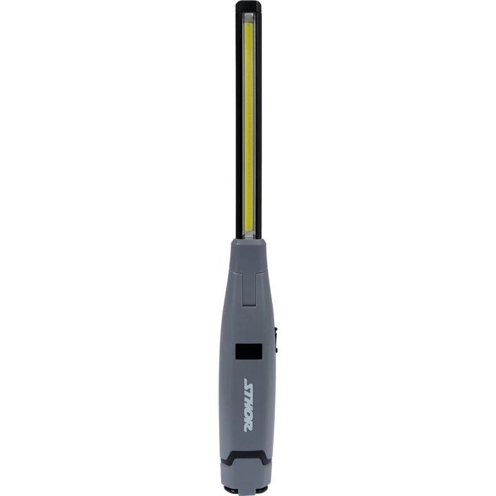MAMUTH LED zseblámpa, 8W COB, 2000mAh LI-ION, digitális kijelző, IP63 védelem, 41x39x335mm