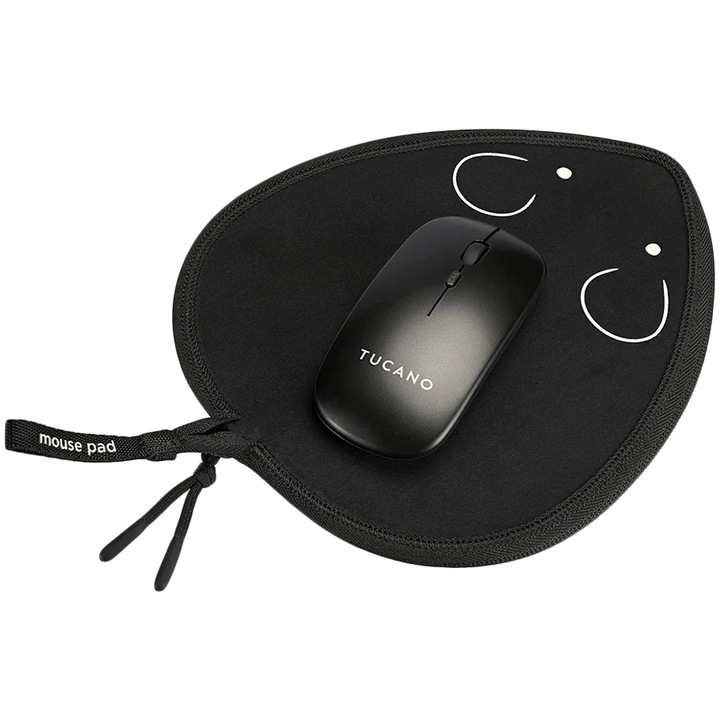 Мишка TOPO MOUSE PAD + WIRELESS MOUSE BLACK BTOPOMPWM-BK