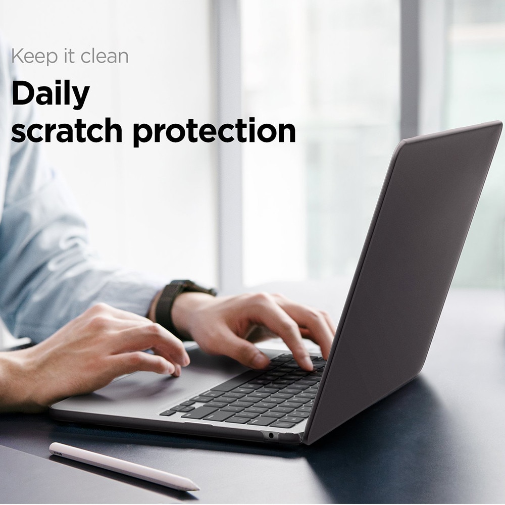 Husa pentru MacBook Air 13" (2022 / 2024 / 2025 / 2026) - Spigen Airskin (ACS11531) - Frost Black