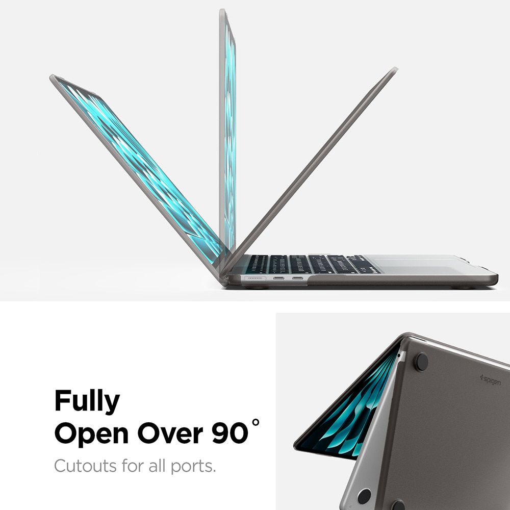 Husa pentru MacBook Air 13" (2022 / 2024 / 2025 / 2026) - Spigen Airskin (ACS11531) - Frost Black