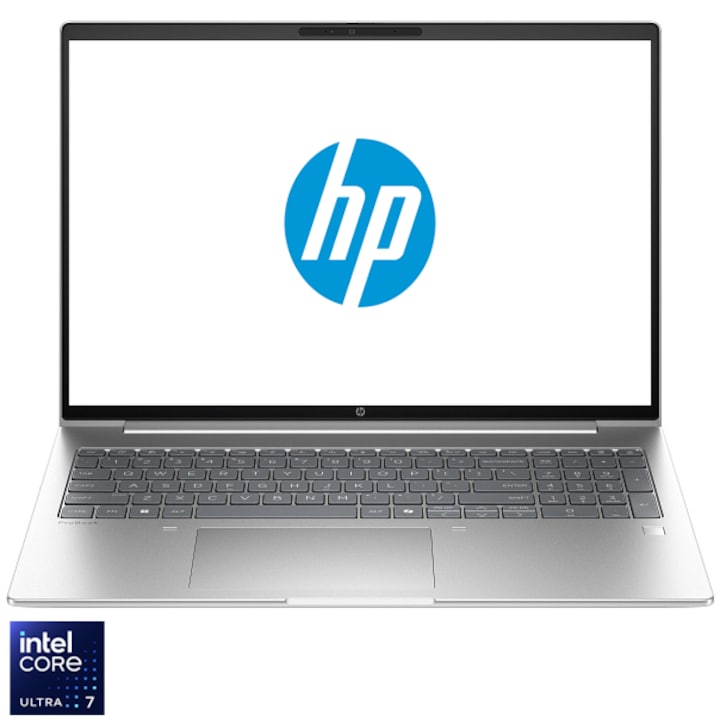 Laptop HP ProBook 4 G1i 16 cu procesor Intel® Core™ Ultra 7 255U pana la 5.20 GHz, 16" WUXGA IPS, 16GB RAM, SSD 1TB, Intel Graphics, Free DOS, Silver