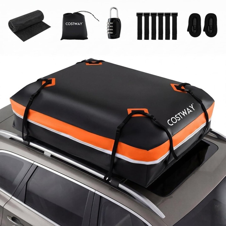 Cutie portbagaj auto impermeabila cu protectie antiderapanta si incuietoare