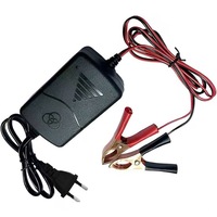 Incarcator acumulatori plumb, MXANXOT, 12V, 1Ah, pentru biciclete, motociclete, trotinete, se opreste automat cand este complet incarcat, protectie la scurtcircuit, Negru