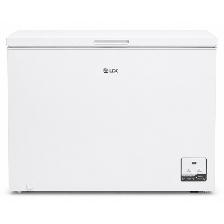 Lada frigorifica LDK BD-225W, Clasa E, Capacitate 254 l, Display, Congelare rapida, Termostat ajustabil, Inverter, Functie frigider, Alb