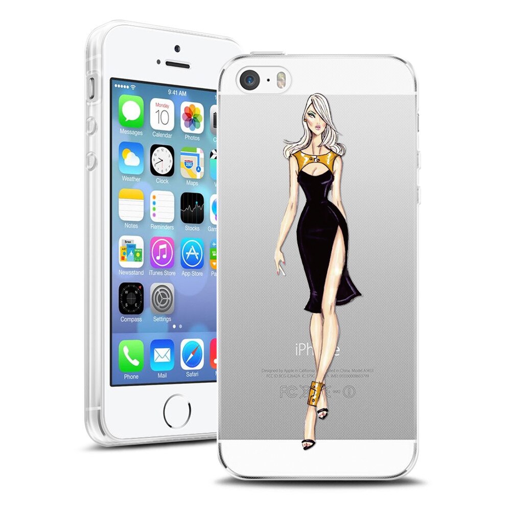 Husa Transparenta din Silicon pentru Apple iPhone 5/5S/5SE colectia Primavara, Funky Girl 2