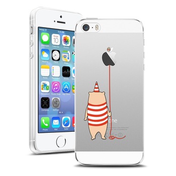 Husa Transparenta din Silicon pentru Apple iPhone 5/5S/5SE colectia Primavara, Balloon