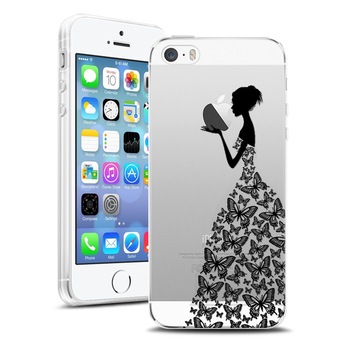 Husa Transparenta din Silicon pentru Apple iPhone 5/5S/5SE colectia Primavara, Princess