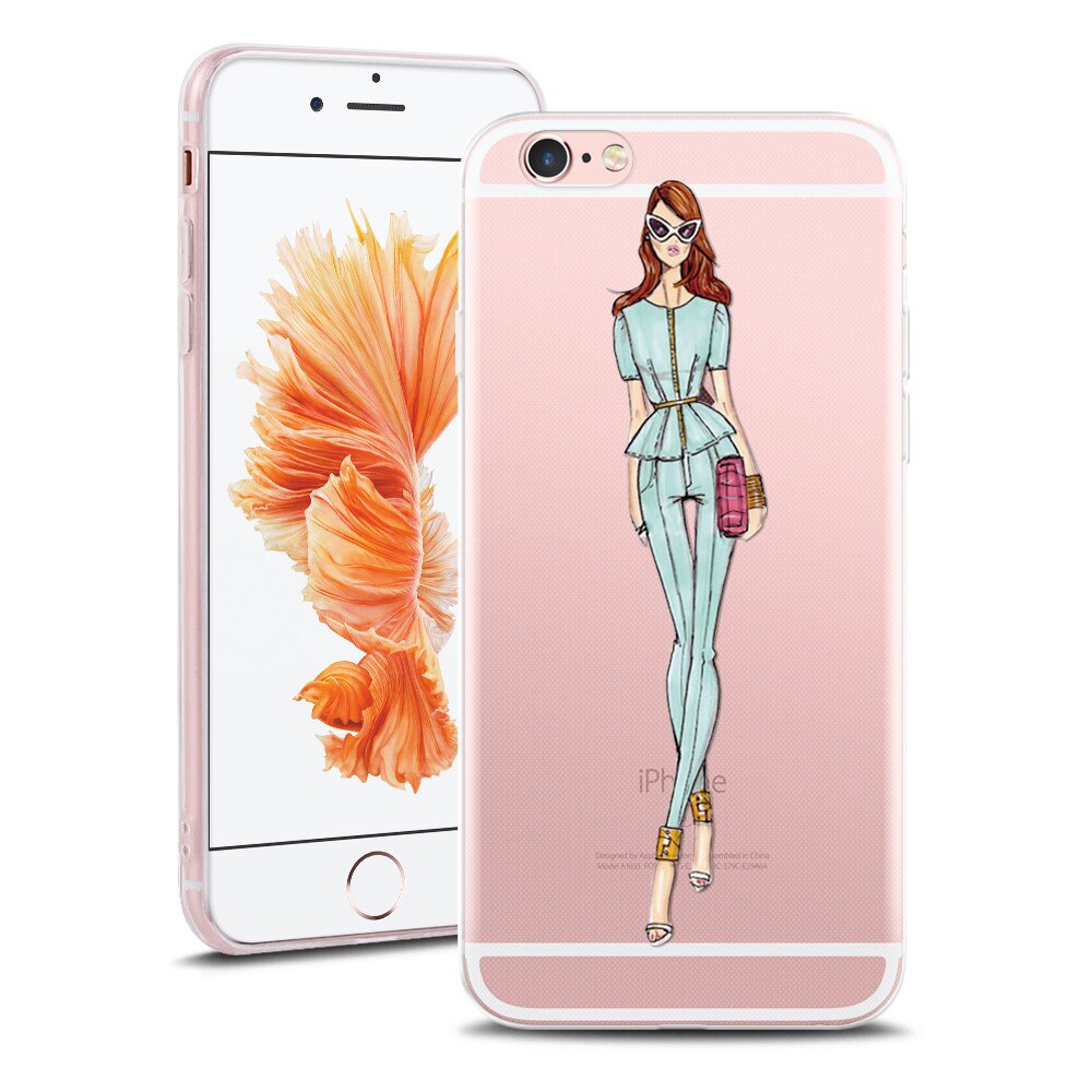 Husa Transparenta din Silicon pentru Apple iPhone 6/ 6S colectia Primavara, Funky Girl