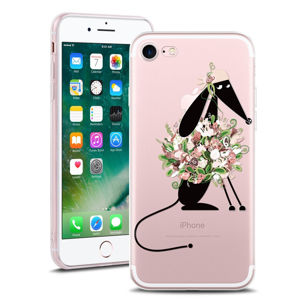 Husa Transparenta din Silicon pentru Apple iPhone 7 colectia Primavara, Funky Dog