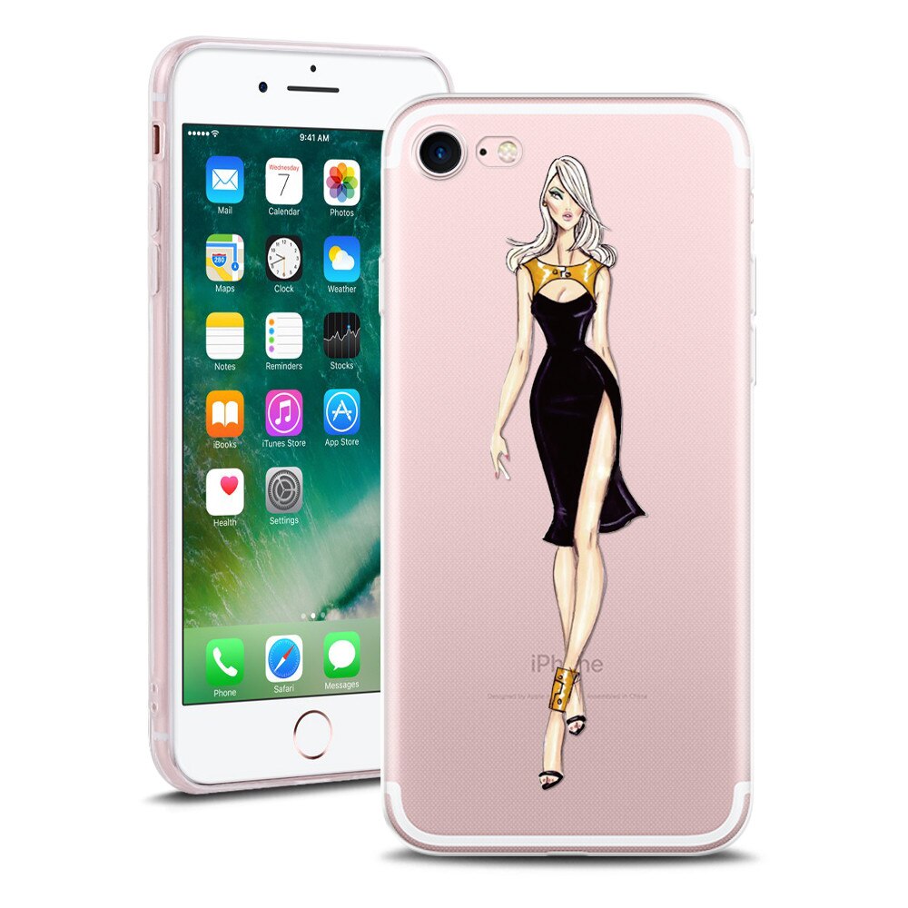 Husa Transparenta din Silicon pentru Apple iPhone 7 colectia Primavara, Funky Girl 2