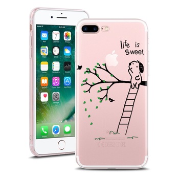 Husa Transparenta din Silicon pentru Apple iPhone 7 Plus colectia Primavara, Sweet Life Husa Transparenta din Silicon pentru Apple iPhone 7 Plus colectia Primavara, Sweet Life