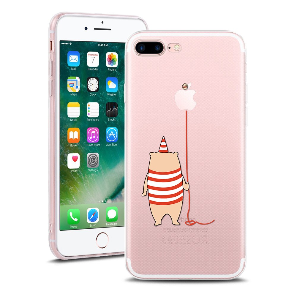 Husa Transparenta din Silicon pentru Apple iPhone 7 Plus colectia Primavara, Balloon