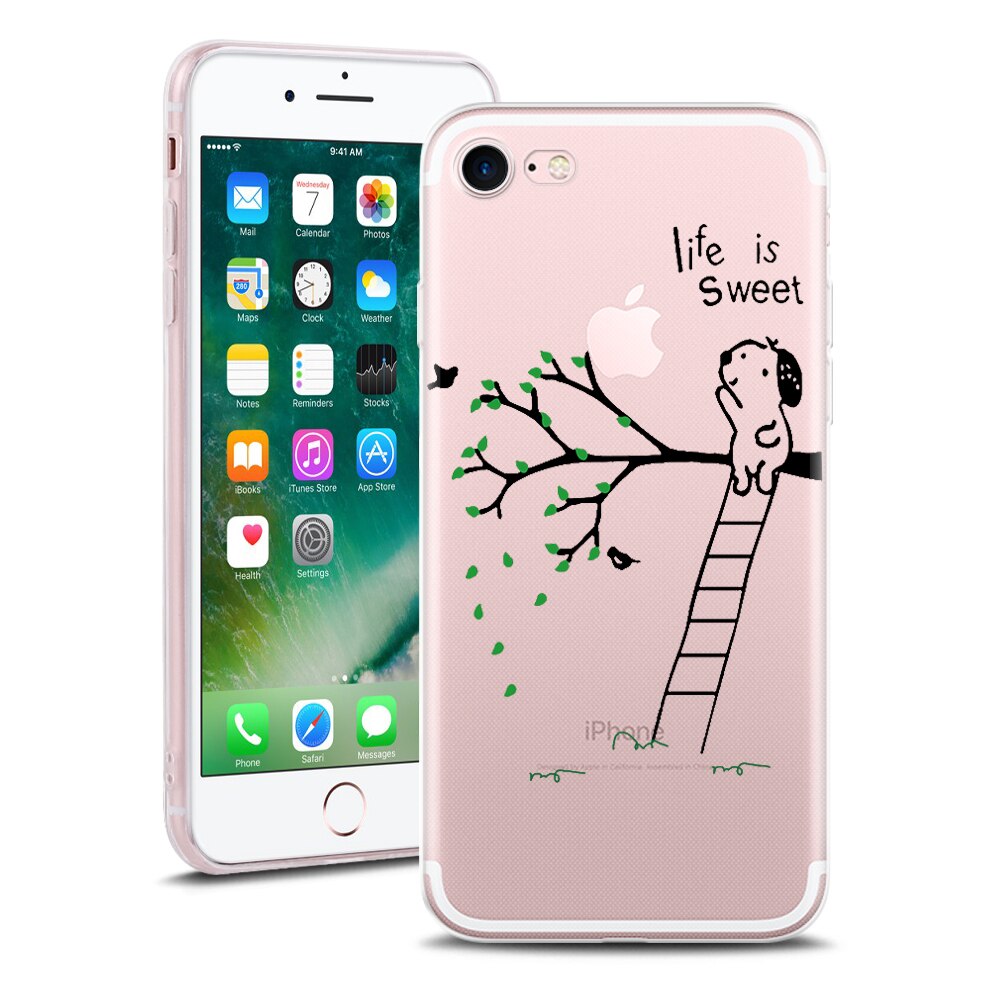 Husa Transparenta din Silicon pentru Apple iPhone 8 colectia Primavara, Sweet Life