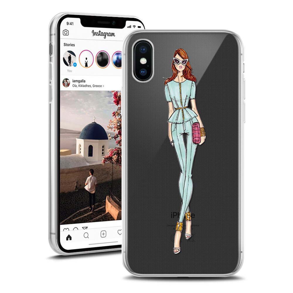 Husa Transparenta din Silicon pentru Apple iPhone X colectia Primavara, Funky Girl